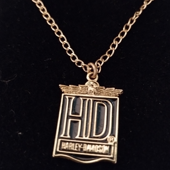 Harley Davidson Vintage Necklace Gold Tone - Picture 2 of 3